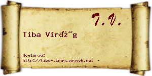 Tiba Virág névjegykártya